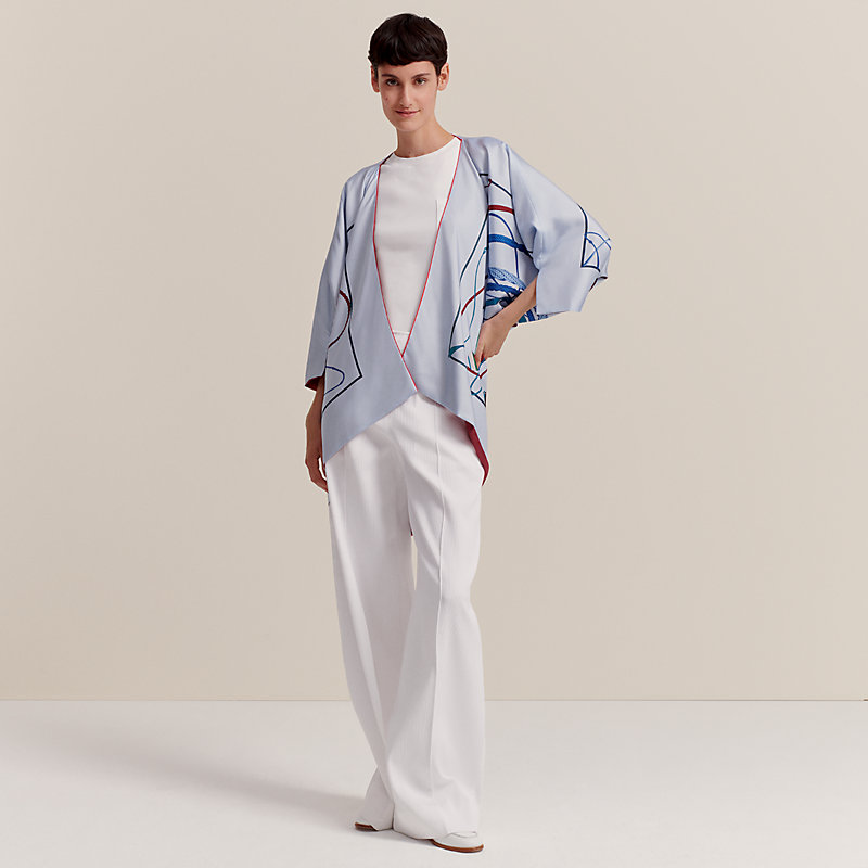 エルメス　リバーシブル　ニットジャケット HERMES - エルメス ジャケット ブルゾン リバーシブル カシミヤ ニット